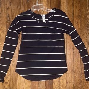 Ivivva: Lululemon kids size 12 striped long sleeve with thumb holes